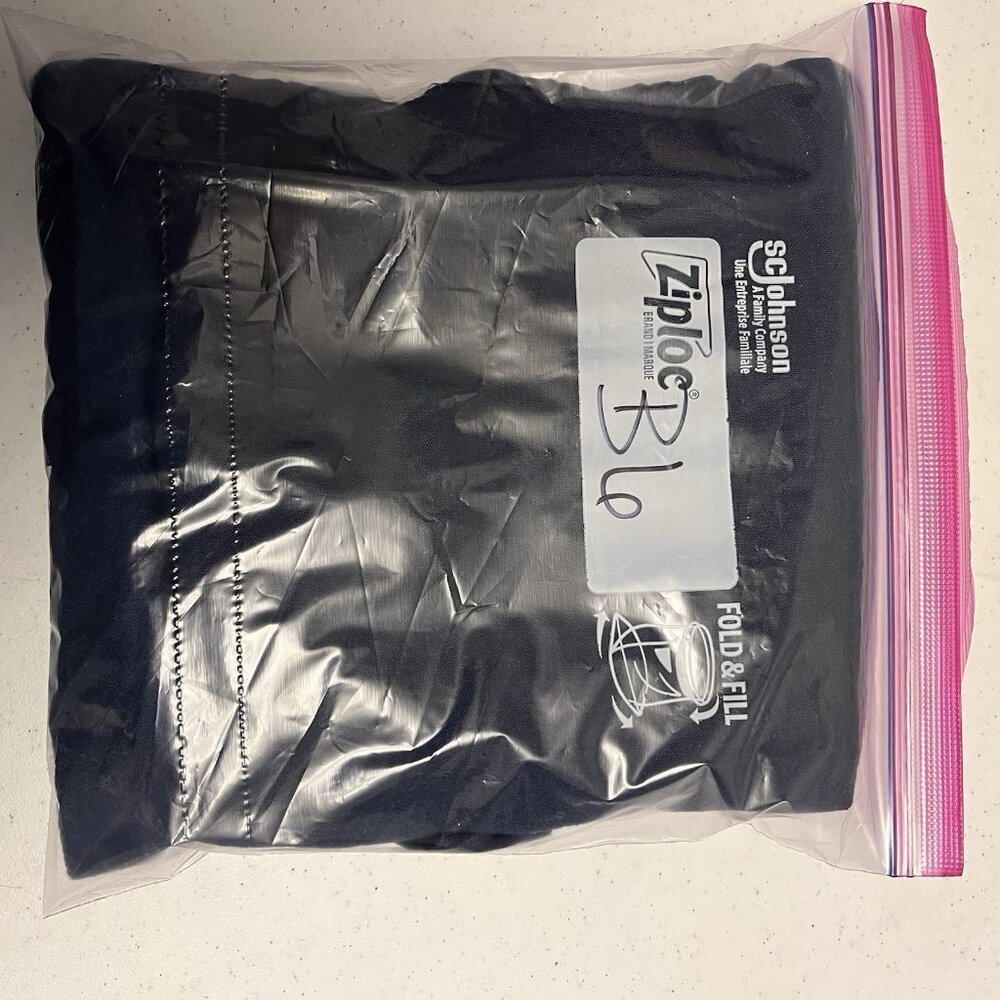 Liz Claiborne Linen Blend Pants XL Navy Straight Leg Elastic Waist NWT - Picture 5 of 5